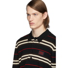 Burberry Black Icon Stripe Long Sleeve Polo