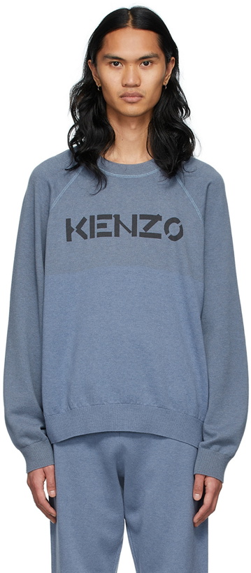 Photo: Kenzo Blue Wool Sweater