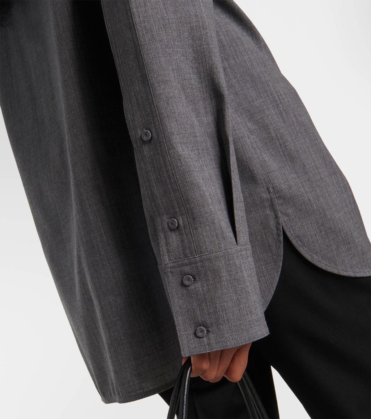 Jil Sander Belted wool shirt