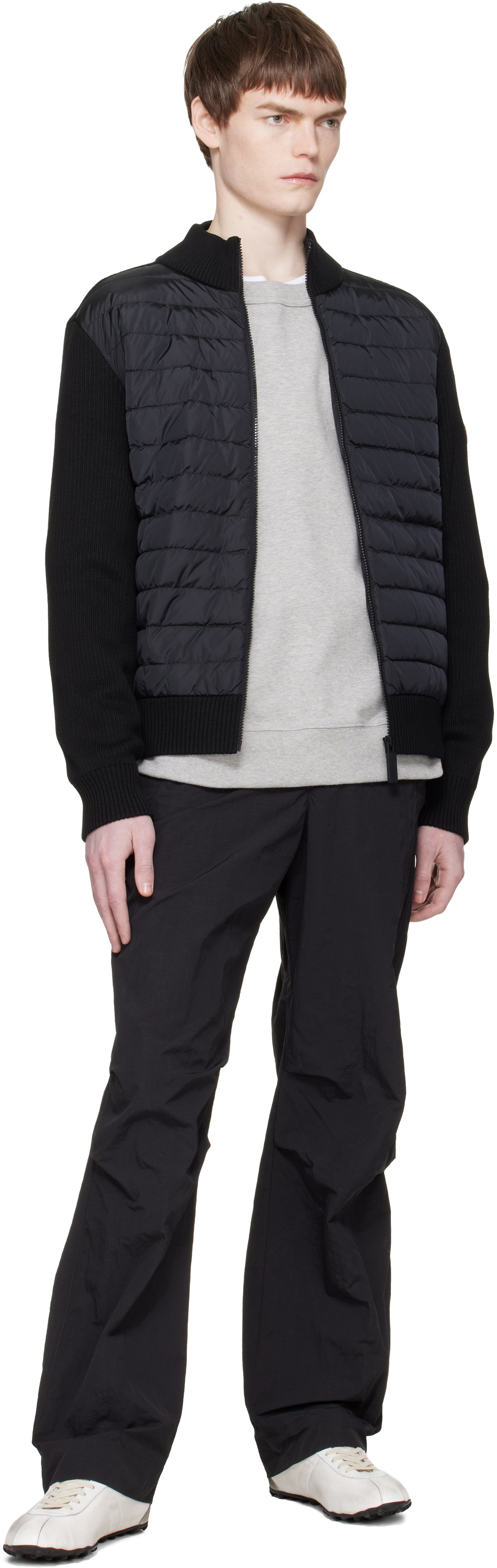 Canada Goose Black HyBridge Knit Down Jacket