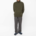 Margaret Howell Men's Raglan High Neck Knit in Green