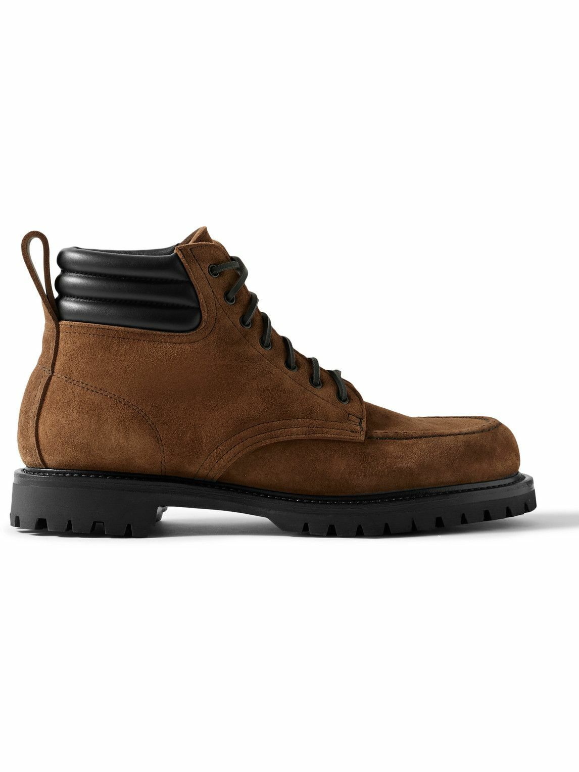 Yuketen - Salvia Padded Leather-Trimmed Suede Boots - Brown