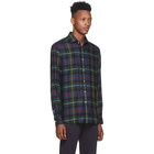 Ralph Lauren Purple Label Navy and Green Tartan Aston Shirt