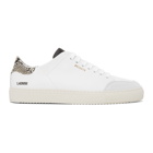 Axel Arigato White and Beige Snake Triple Clean 90 Sneakers