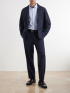 Folk - Assembly Straight-Leg Mélange Wool-Blend Suit Trousers - Blue