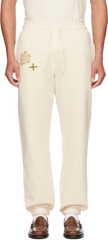 Photo: BENTGABLENITS Off-White Embroidered Sweatpants