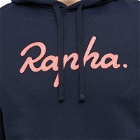 Rapha Men's Logo Pullover Hoody in Dark Navy/Hi-Vis Pink