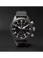 IWC Schaffhausen - Pilot's TOP GUN Automatic Chronograph 44mm Ceramic and Leather Watch, Ref. No. IW389001