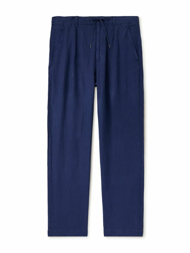 Photo: Polo Ralph Lauren - Straight-Leg Pleated Linen Trousers - Blue