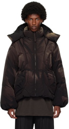 JiyongKim Black Sun-Bleached Twisted Down Jacket