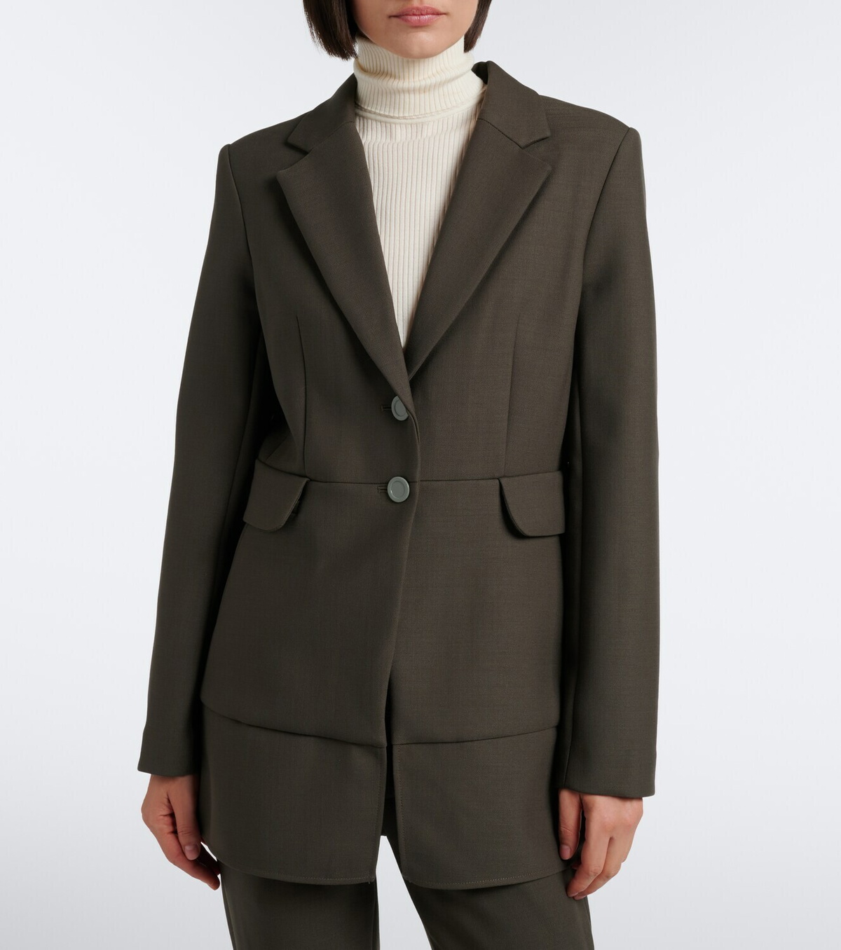 Proenza Schouler Maera ruffled wool-blend blazer