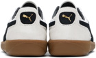 PUMA White & Gray Palermo Leather Sneakers