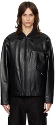 Junya Watanabe Black Carhartt Work In Progress Edition Leather Jacket