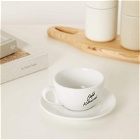 Maison Kitsuné Men's Cup & Saucer Ceramic Size M in White