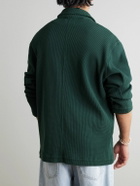 Frescobol Carioca - Preto Waffle-Knit Cotton Overshirt - Green