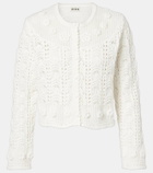 Rixo Kyra open-knit cotton cardigan