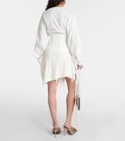 Acne Studios Asymmetric cotton jersey corset dress