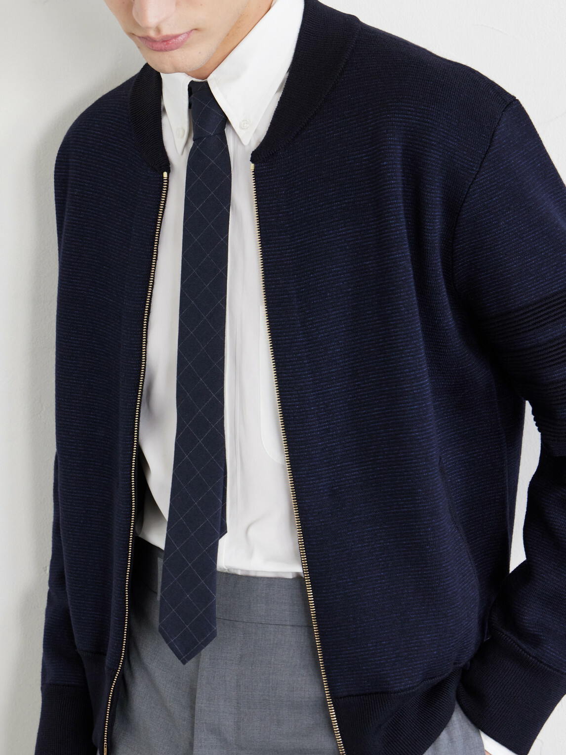 Thom Browne - 2cm Checked Cotton and Wool-Blend Tie