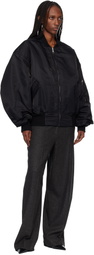 Entire Studios Black Broad Bomber Jacket