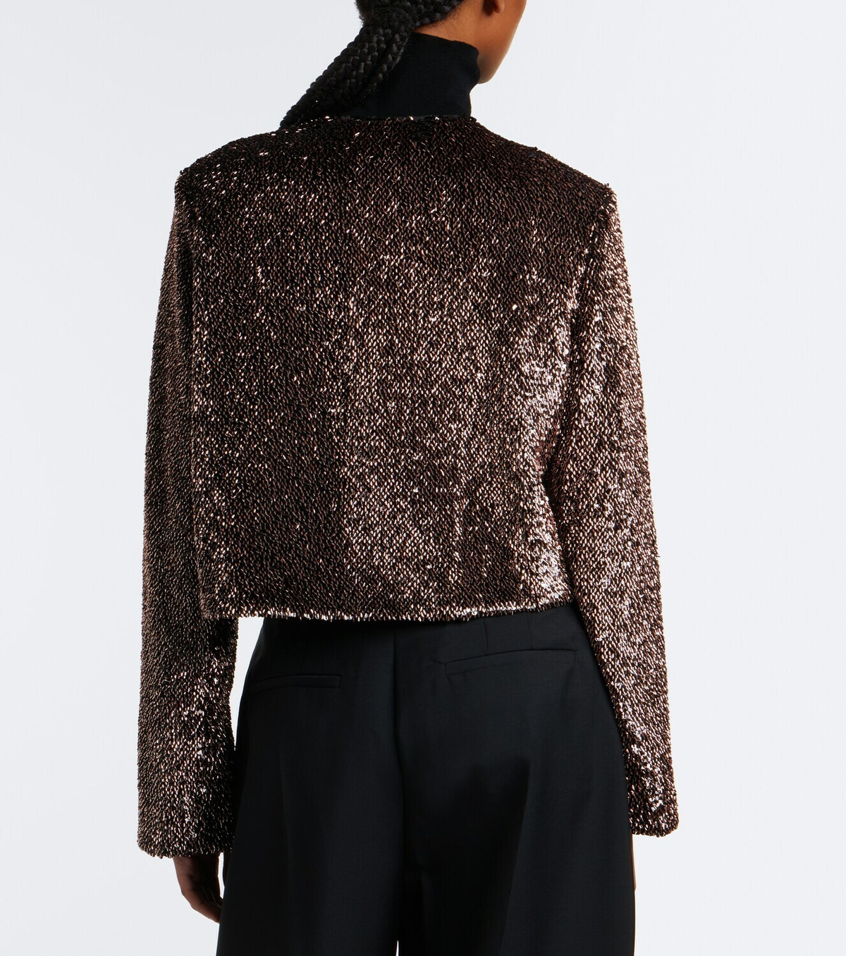 Veronica Beard Bancroff sequined tie-neck jacket