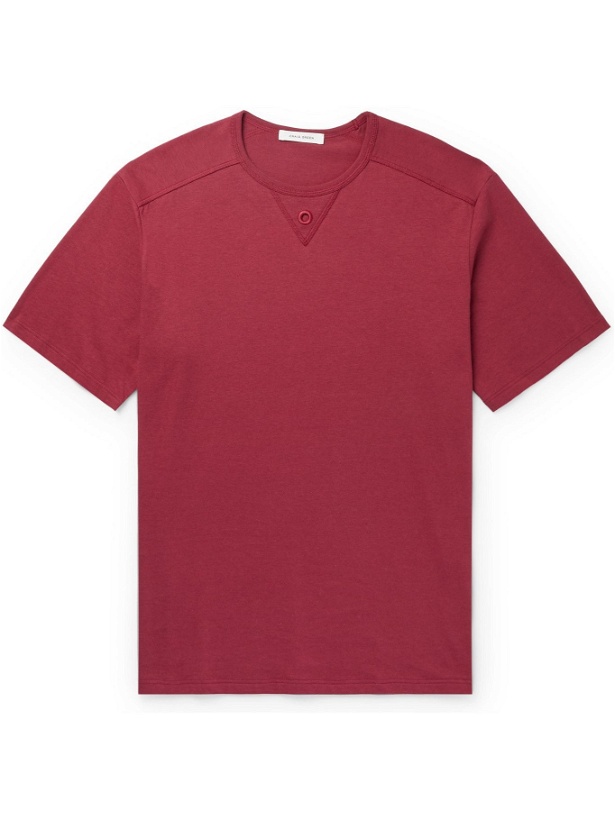 Photo: CRAIG GREEN - Embroidered Cotton and Silk-Blend T-Shirt - Red