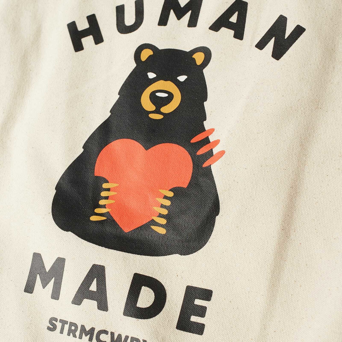 Human Made Men's Book Bear Tote Bag in White Human Made