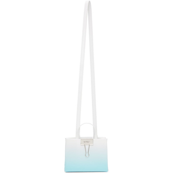 Off-white Degrade Small Box Tote Bag In Blue