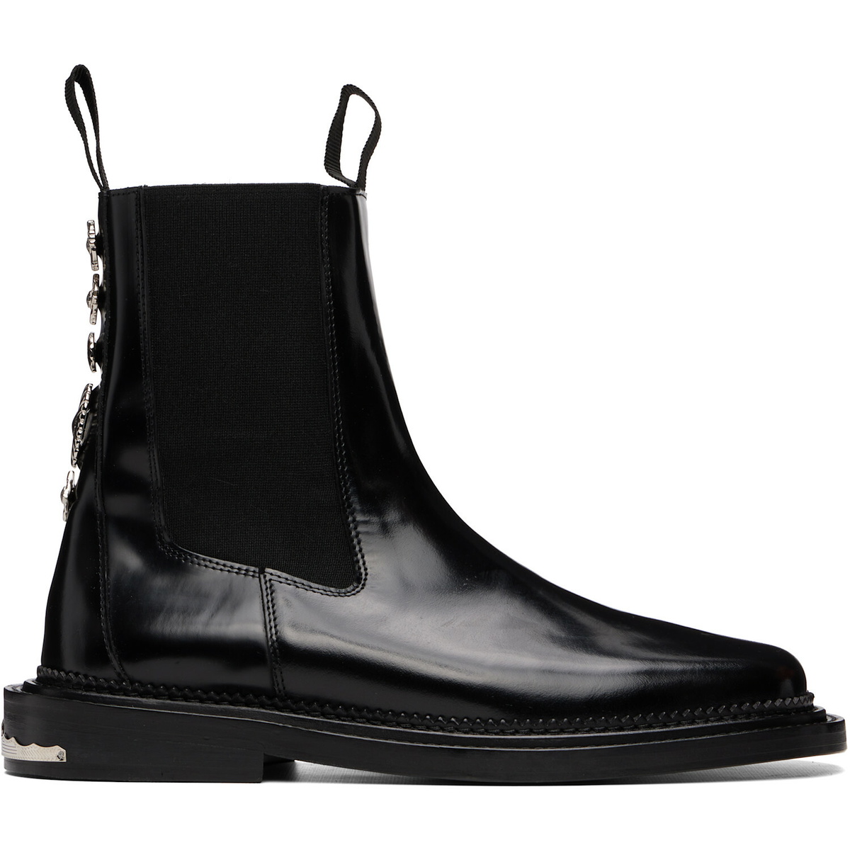Toga Virilis Black Leather Chelsea Boots