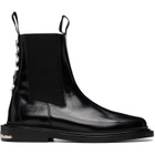 Toga Virilis Black Leather Chelsea Boots