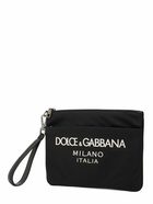 DOLCE & GABBANA - Rubberized Logo Nylon Pouch