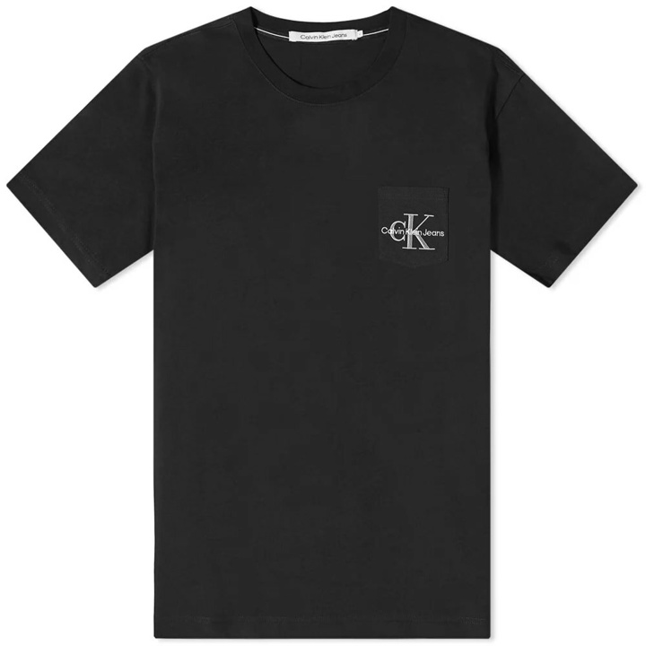 Photo: Calvin Klein Men's Monogram Logo Pocket T-Shirt in Black