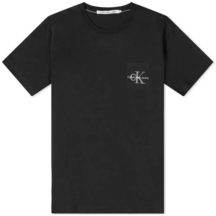 Photo: Calvin Klein Men's Monogram Logo Pocket T-Shirt in Black