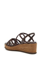 Jimmy Choo Nyra 60 Braided Leather Espadrille Sandals Brown