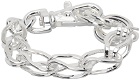 Martine Ali SSENSE Exclusive Silver Fox Chain Bracelet