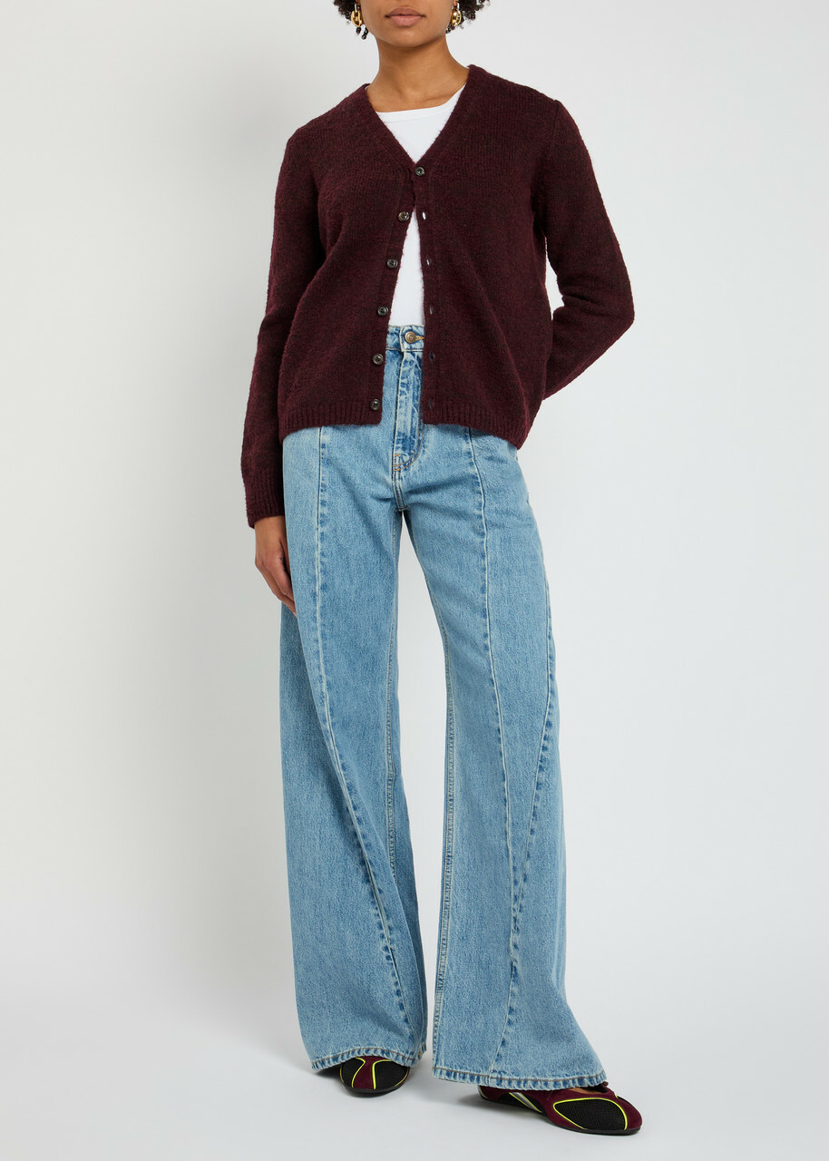 Maison Margiela Asymmetric Wide-leg Jeans Denim