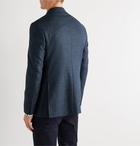 Canali - Kei Slim-Fit Unstructured Herringbone Wool Blazer - Blue