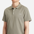 A.P.C. Men's Carter Logo Polo in Gray Green