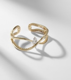 Yeprem Golden Strada 18kt white and yellow gold bangle with diamonds