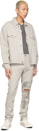 Ksubi Off-White Denim High Lovers Antike Jacket