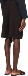 HOMME PLISSÉ ISSEY MIYAKE Brown Rustic Knit Shorts