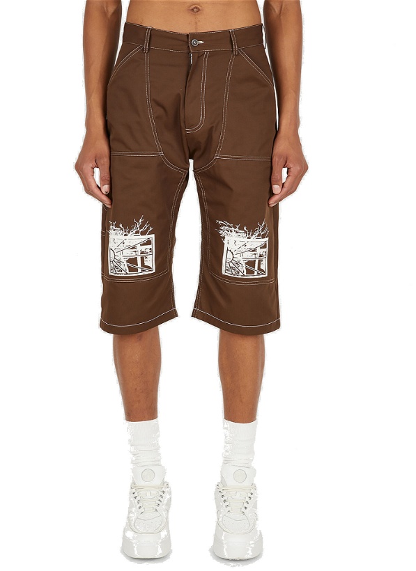 Photo: Work Printed Shorts in Brown