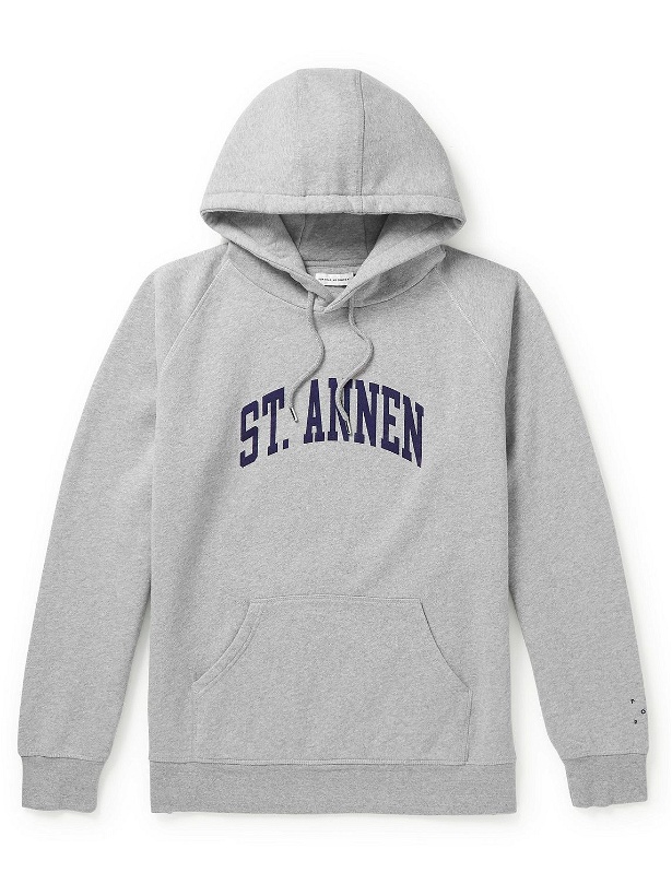 Photo: Pop Trading Company - St. Annen Printed Cotton-Jersey Hoodie - Gray