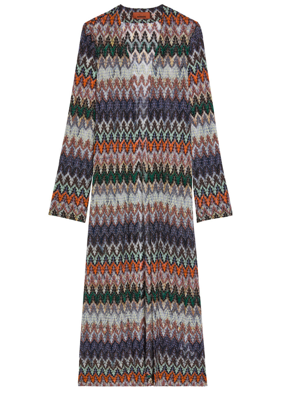 Missoni Chevron Fine-knit Shirt Cardigan Multicoloured