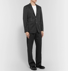 Burberry - Black Slim-Fit Pinstriped Virgin Wool-Blend Suit Jacket - Black