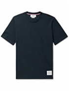 Thom Browne - Striped Cotton-Piqué T-Shirt - Blue