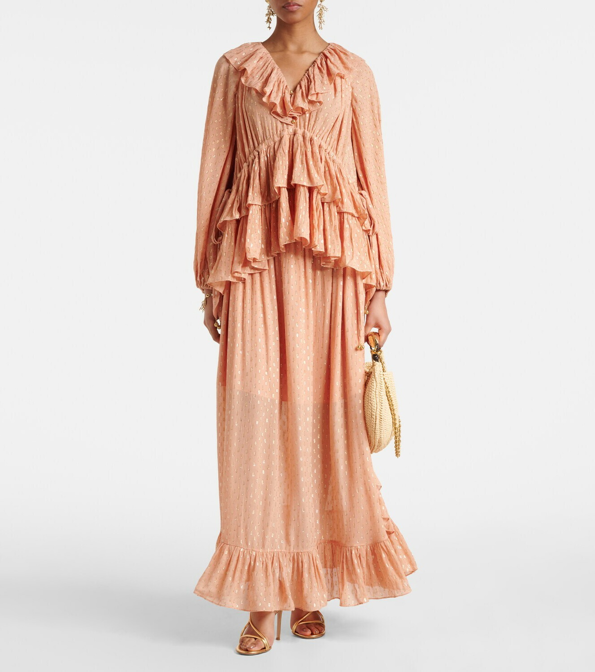 Zimmermann Rhiannon frilled maxi skirt
