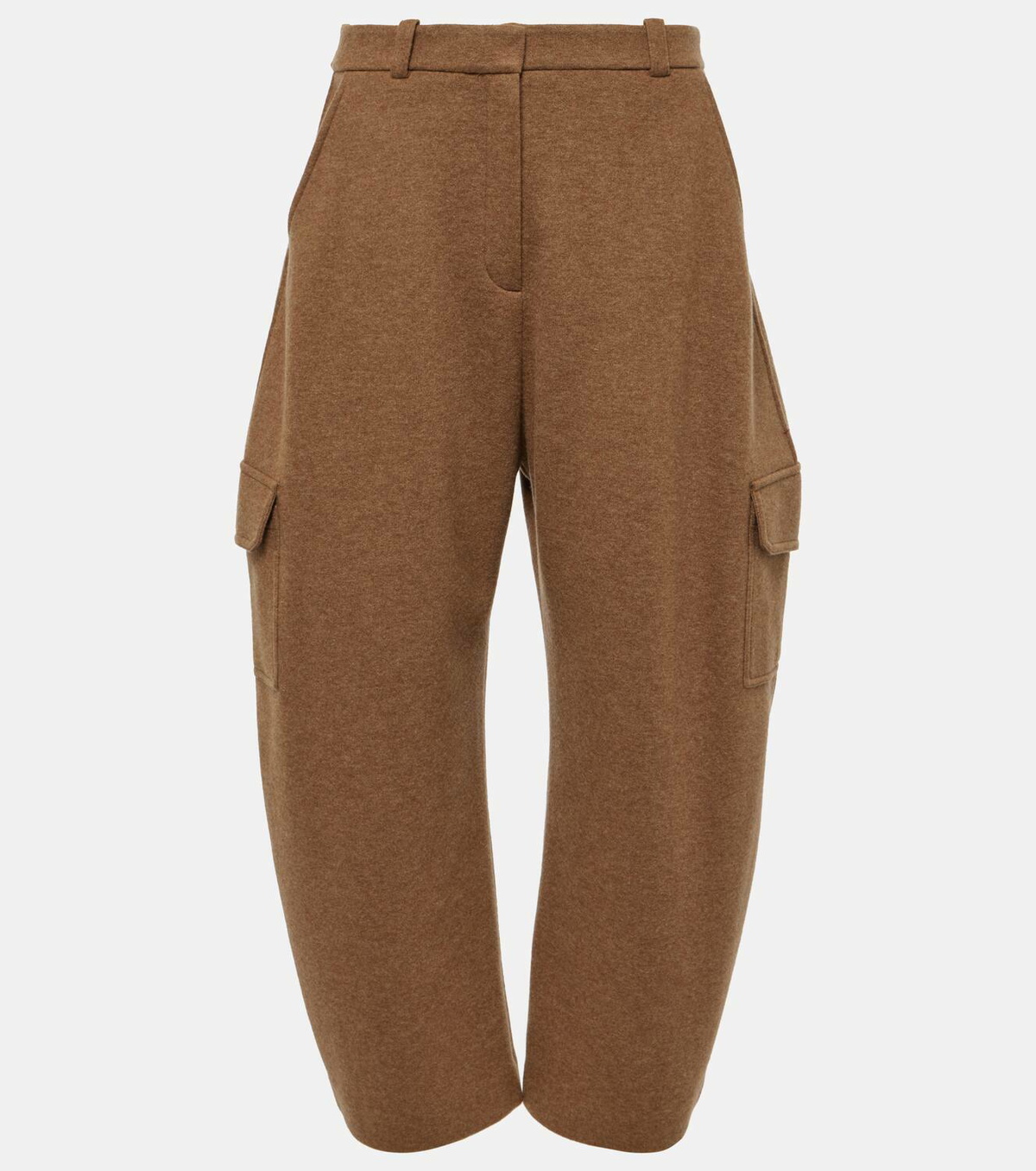 Loro Piana Mid-rise cashmere-blend wide-leg pants