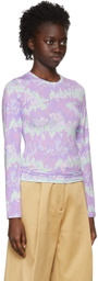 Rokh Purple Polyester T-Shirt