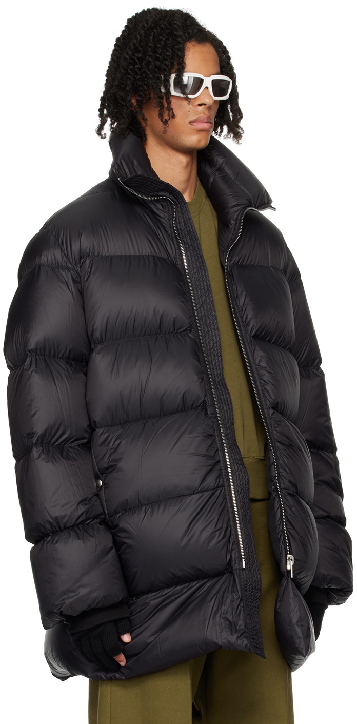 Rick Owens Black Porterville Turtle Down Coat