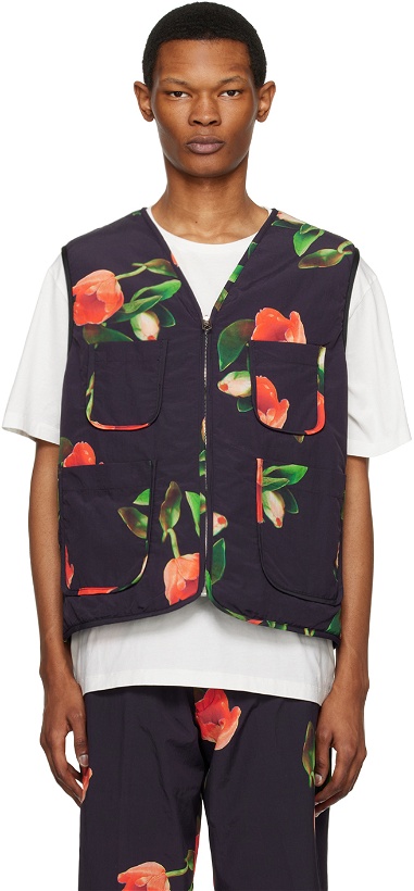 Photo: Pop Trading Company Black Paul Smith Edition Reversible Vest